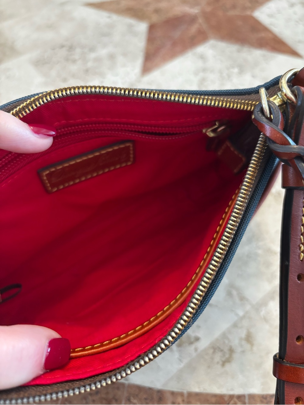 Vintage Dooney & Bourke Navy Nylon Crossbody Bag - Picture 7 of 12